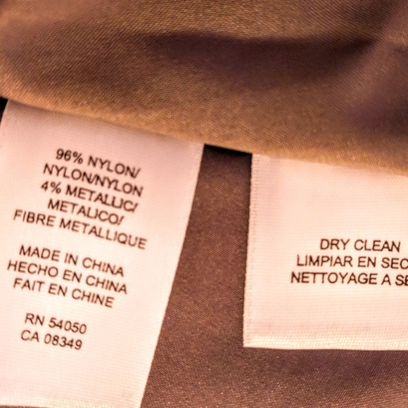 Jones NY Crochet Dress Size 2 Taupe Metallic - Picture 6 of 8